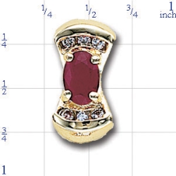 B2979 14K RUBY & DIAMOND SLIDE 
